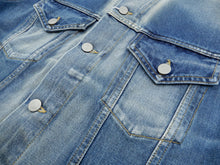 画像をギャラリービューアに読み込む, No Collar Denim jacket