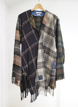 画像をギャラリービューアに読み込む, OLD PARK x MINEDENIM Check Muffler Cardigan