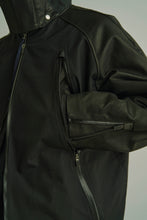 画像をギャラリービューアに読み込む, THE WATERPROOF LEATHER / 3 LAYER ASSEMBLY HOODED JACKET

