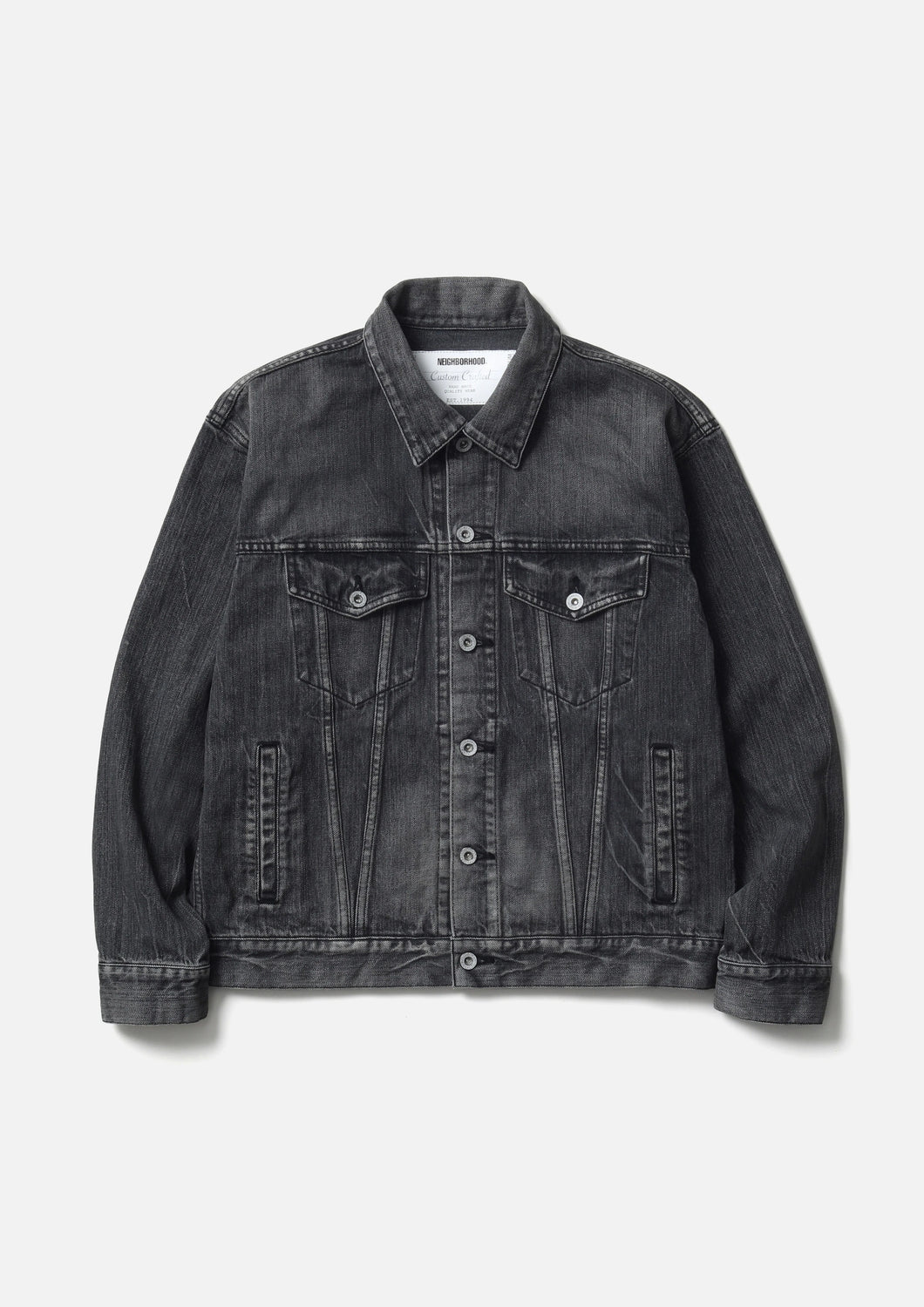 WASHED BLACK DENIM TYPE-4 JACKET