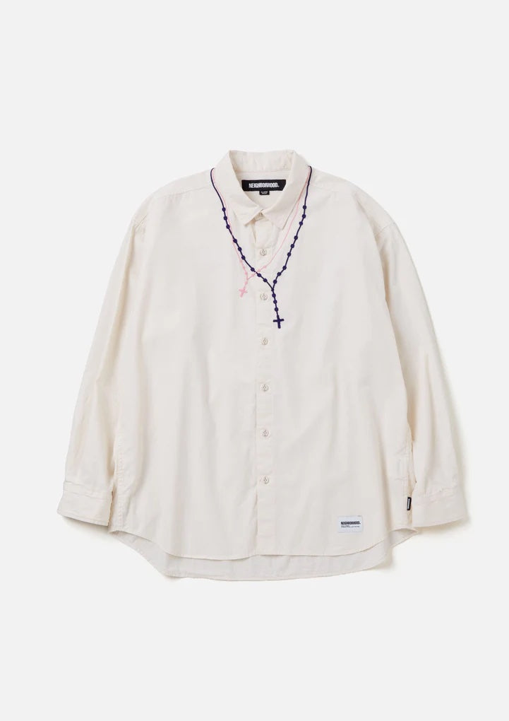 DOUBLE CROSS EMBROIDERY SHIRT LS