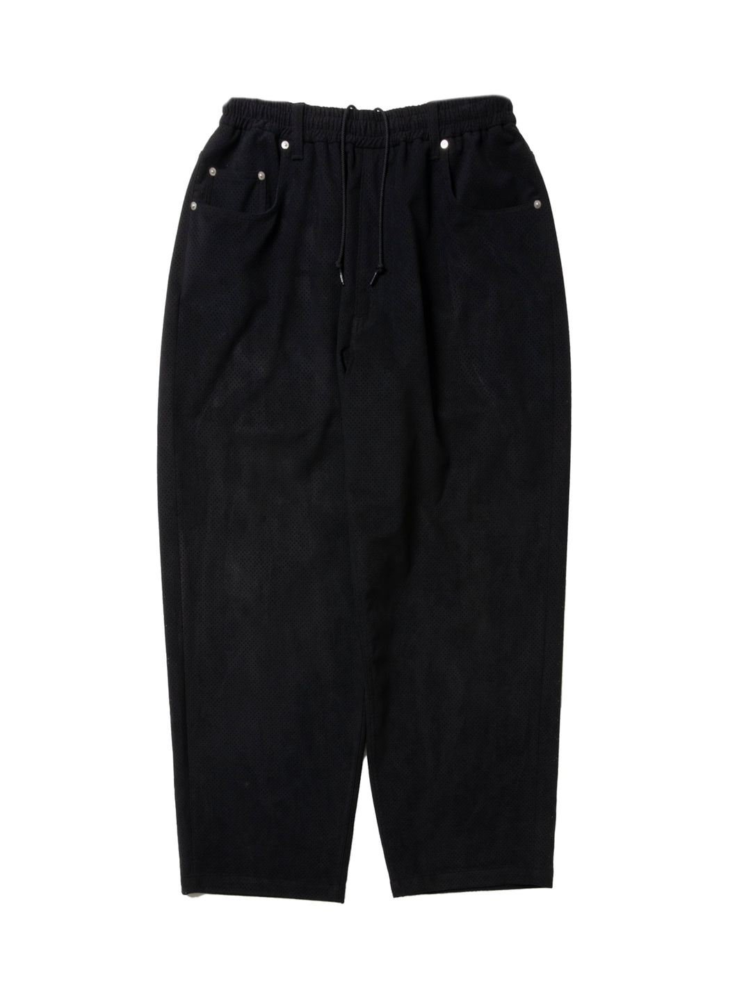 Punching Faux Suede 5 Pocket Wide Easy Pants