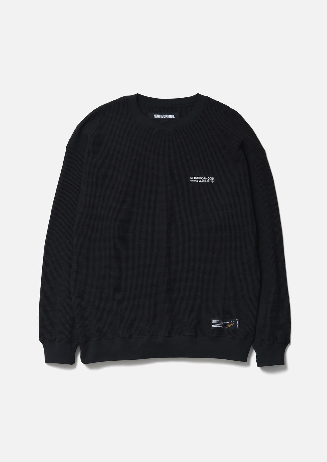 WAFFLE FABRIC CREWNECK LS-1