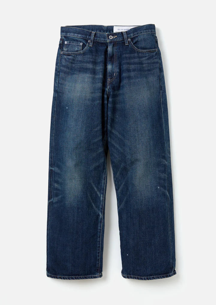 WASHED DENIM DP WIDE PANTS