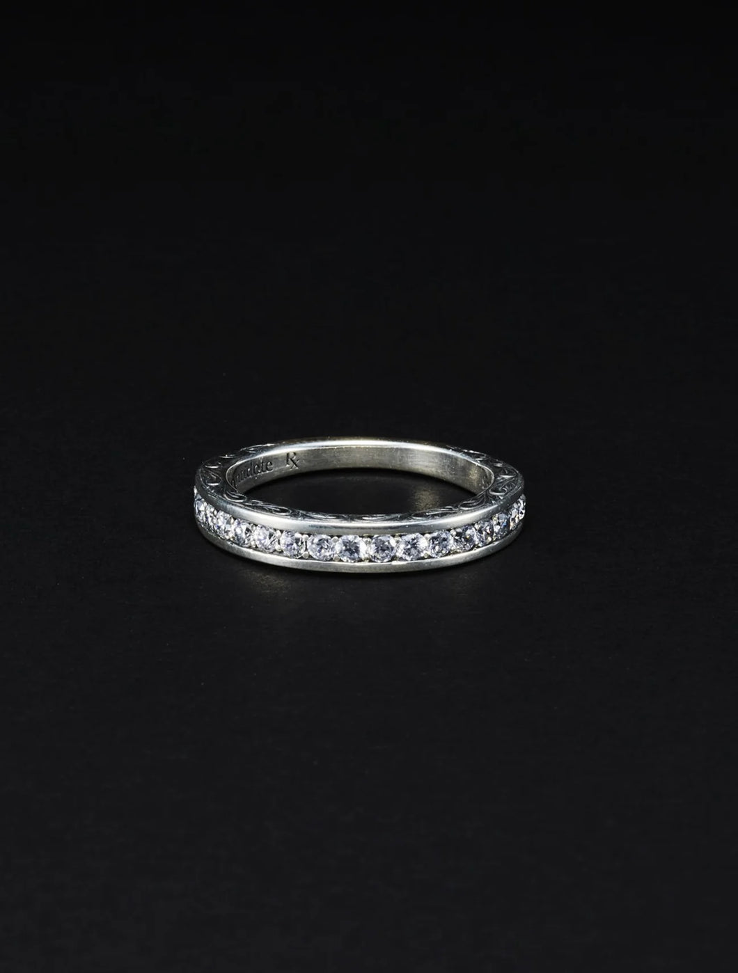 Engraved Pave Ring
