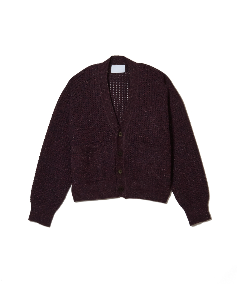 COLOR NEP WOOL CARDIGAN