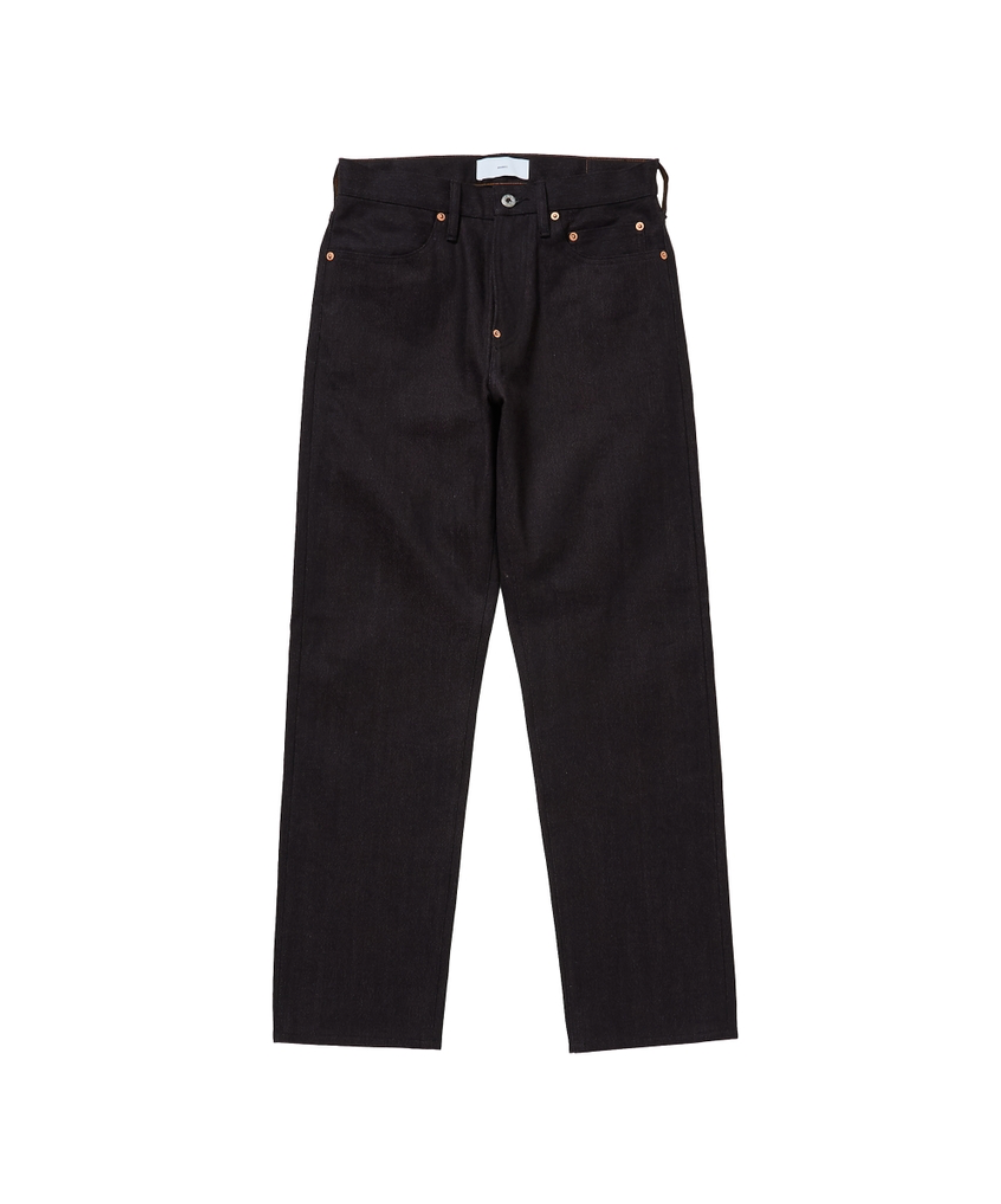 TWISTED HEATHER DENIM PANTS STRAIGHT CUT