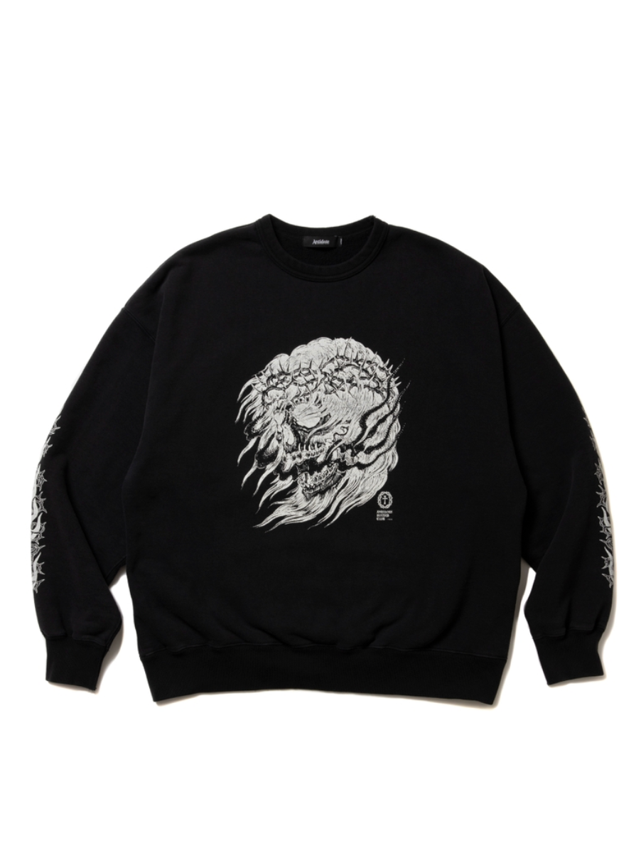 Fade Wash Crewneck Sweatshirt(Skull Jesus)