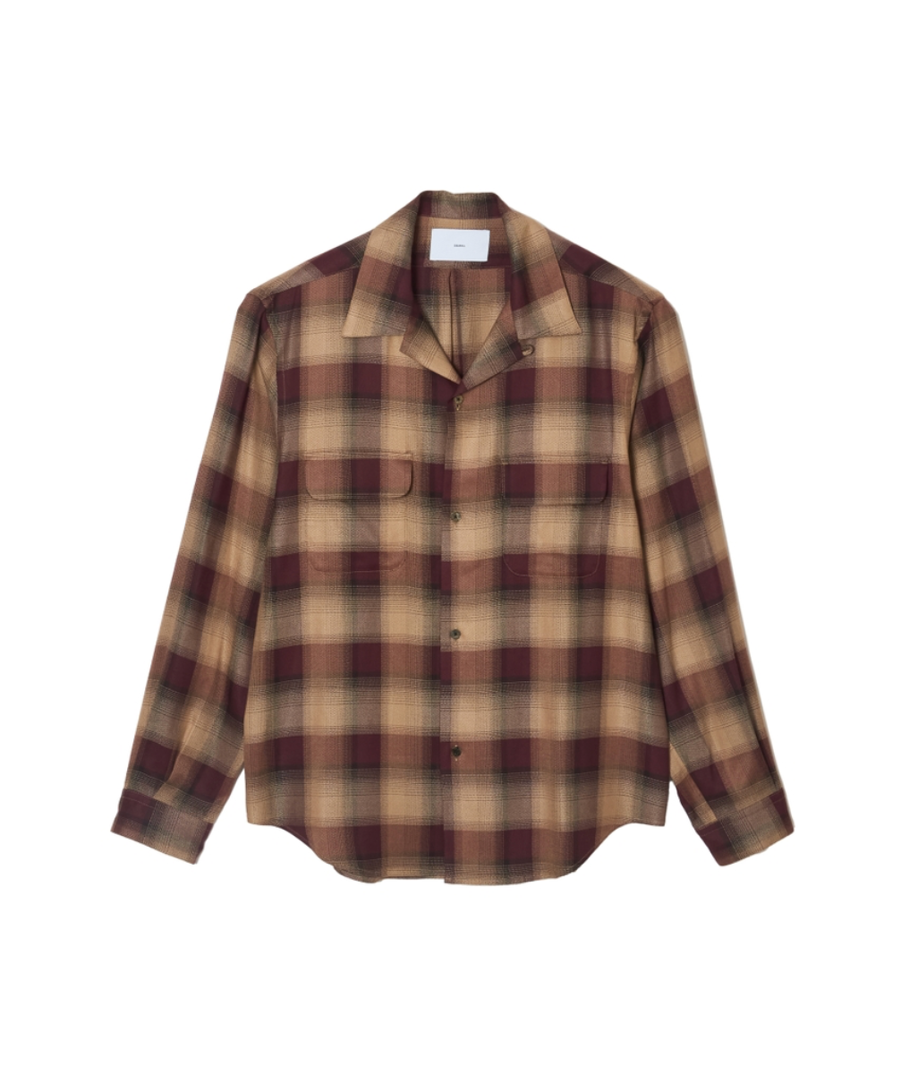 PLAID OPEN COLLOR SHIRTS