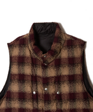 画像をギャラリービューアに読み込む, PLAID PUFFER REVERSIVLE VEST
