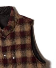 画像をギャラリービューアに読み込む, PLAID PUFFER REVERSIVLE VEST
