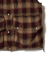 画像をギャラリービューアに読み込む, PLAID PUFFER REVERSIVLE VEST

