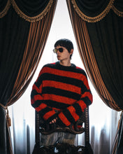 画像をギャラリービューアに読み込む, CRW NECK KNIT / GLITTER BORDER
