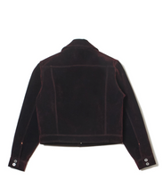 画像をギャラリービューアに読み込む, FLOCKING LAPEL DENIM JACKET
