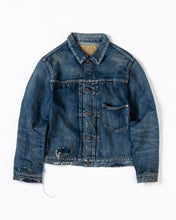 画像をギャラリービューアに読み込む, FRONT TUCK DENIM REMAKED JACKET
