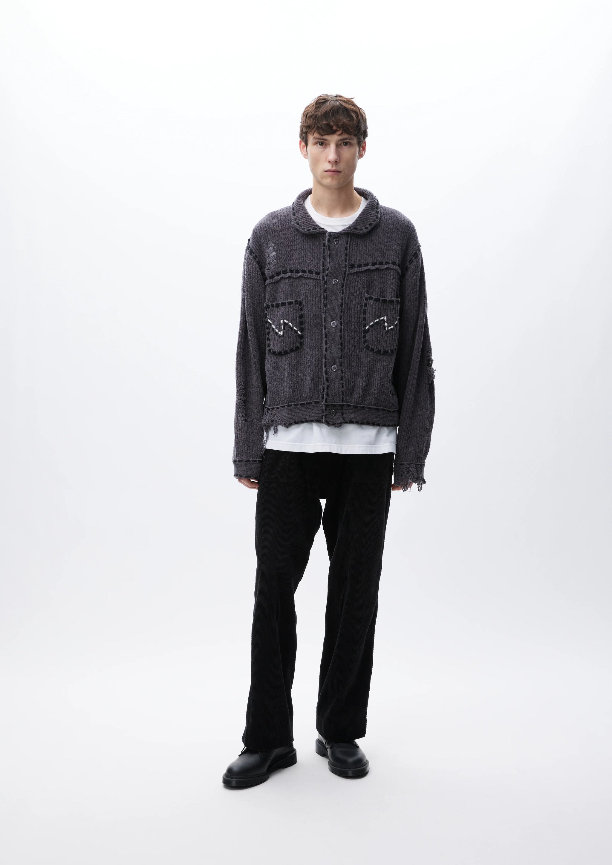 NH X PHINGERIN PG1 SAVAGE KNIT GREY