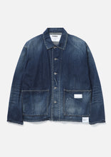 画像をギャラリービューアに読み込む, WASHED LW DENIM COVERALL JACKET
