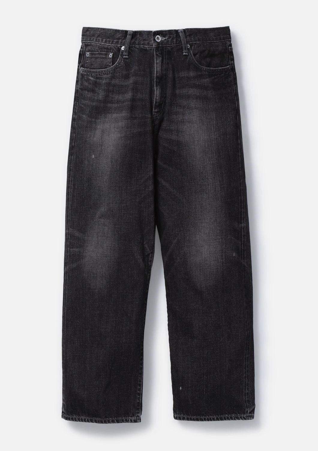WASHED DENIM DP WIDE PANTS