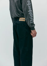 画像をギャラリービューアに読み込む, BLACK DENIM SLIM STRAIGHT PANTS
