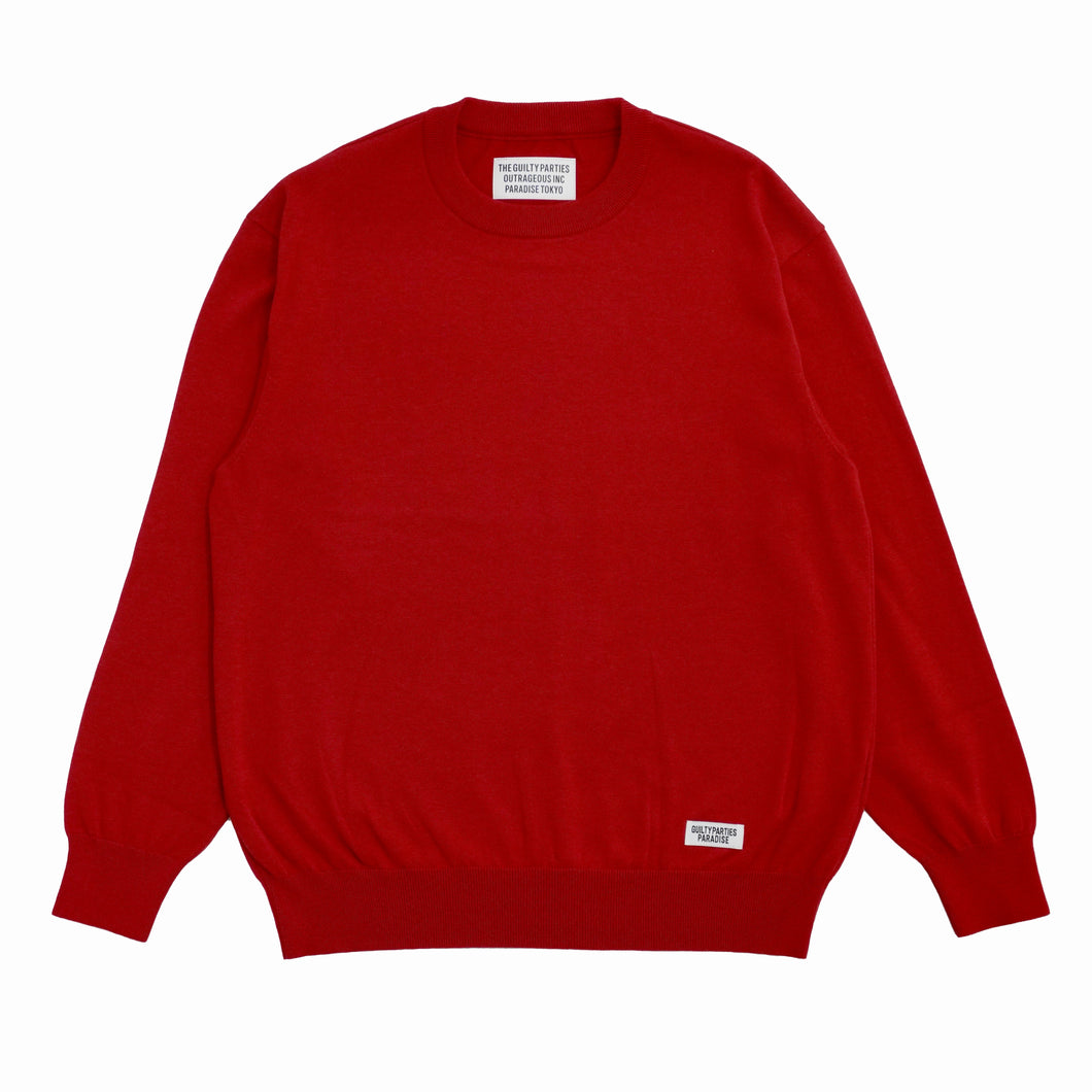 COTTON KNIT CREW NECK SWEATER ( TYPE-1 )