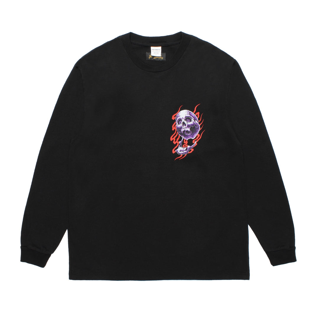 56 TATTOO STUDIO / WASHED HEAVY WEIGHT CREW NECK LONG SLEEVE T-SHIRT