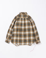 画像をギャラリービューアに読み込む, OMBRE CHECK DAMAGED WIDE FLANNEL SHIRTS
