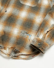 画像をギャラリービューアに読み込む, OMBRE CHECK DAMAGED WIDE FLANNEL SHIRTS
