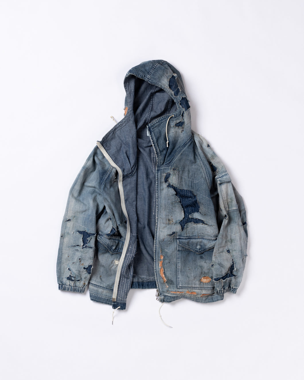 DUAL DENIM REMAKED FULLZIP PARKA