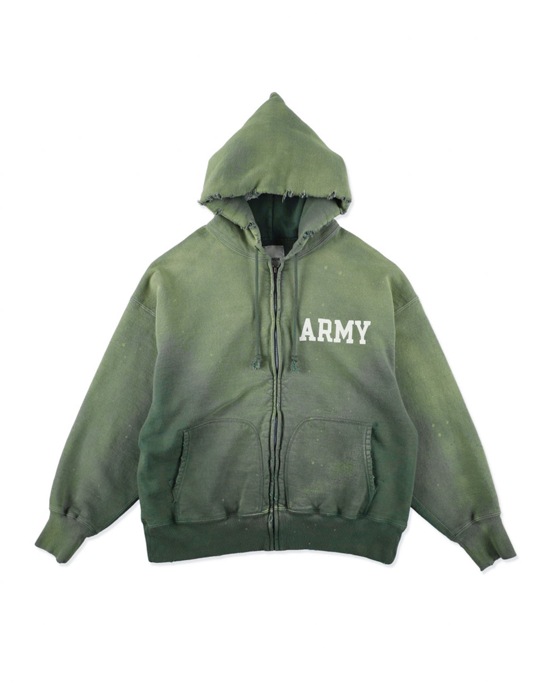 ARMY ZIP HOODIE AGED