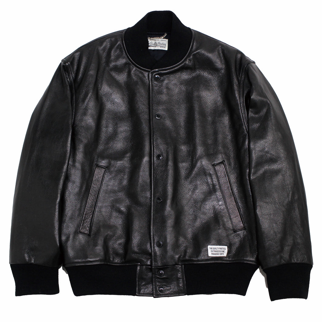 LEATHER VARSITY JACKET -A- ( TYPE-1 )