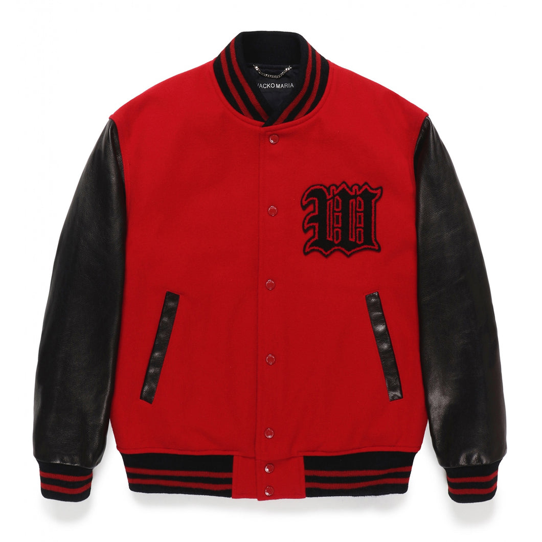 LEATHER VARSITY JACKET -B-(TYPE-1)
