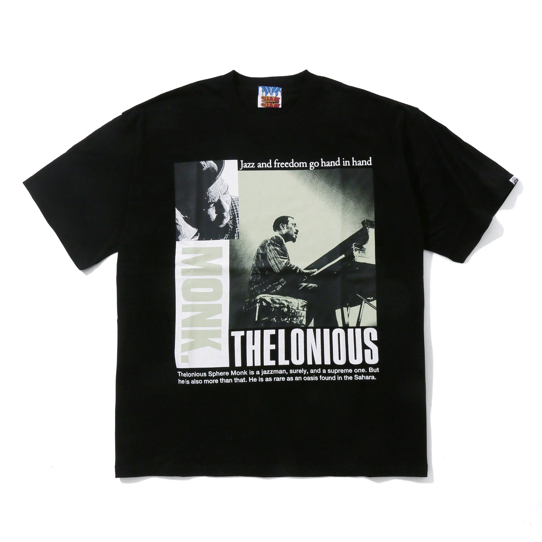 COTTON T-SHIRT_THELONIUS MONK(MONKPIANO,COMPOSER)