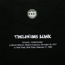 画像をギャラリービューアに読み込む, COTTON T-SHIRT_THELONIUS MONK(MONKPIANO,COMPOSER)
