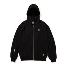 画像をギャラリービューアに読み込む, Embroidered Logo Swiching Cotton Zip Up Hoodie
