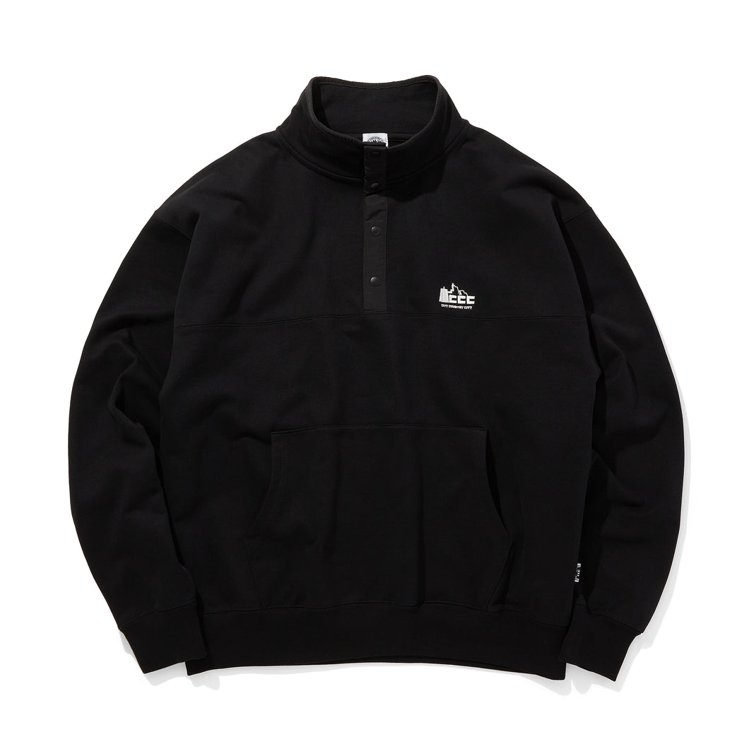 HALF BUTTON COTTON SWEAT SHIRT