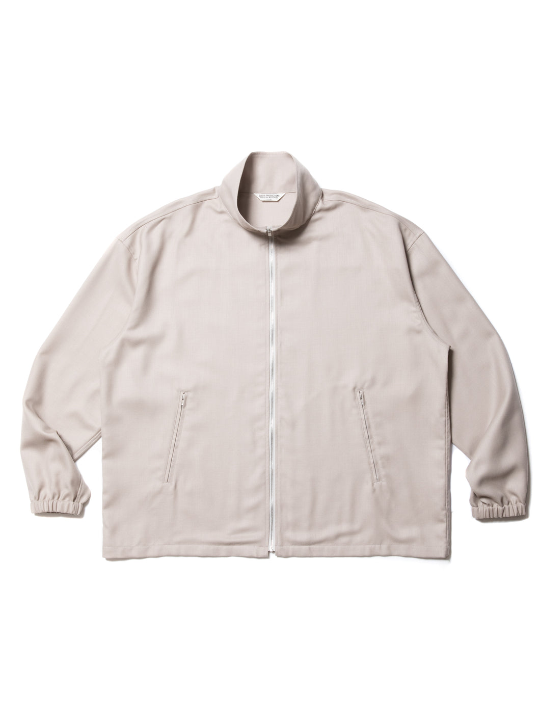 T/W Gabardine Stand Collar Zip Up Jacket