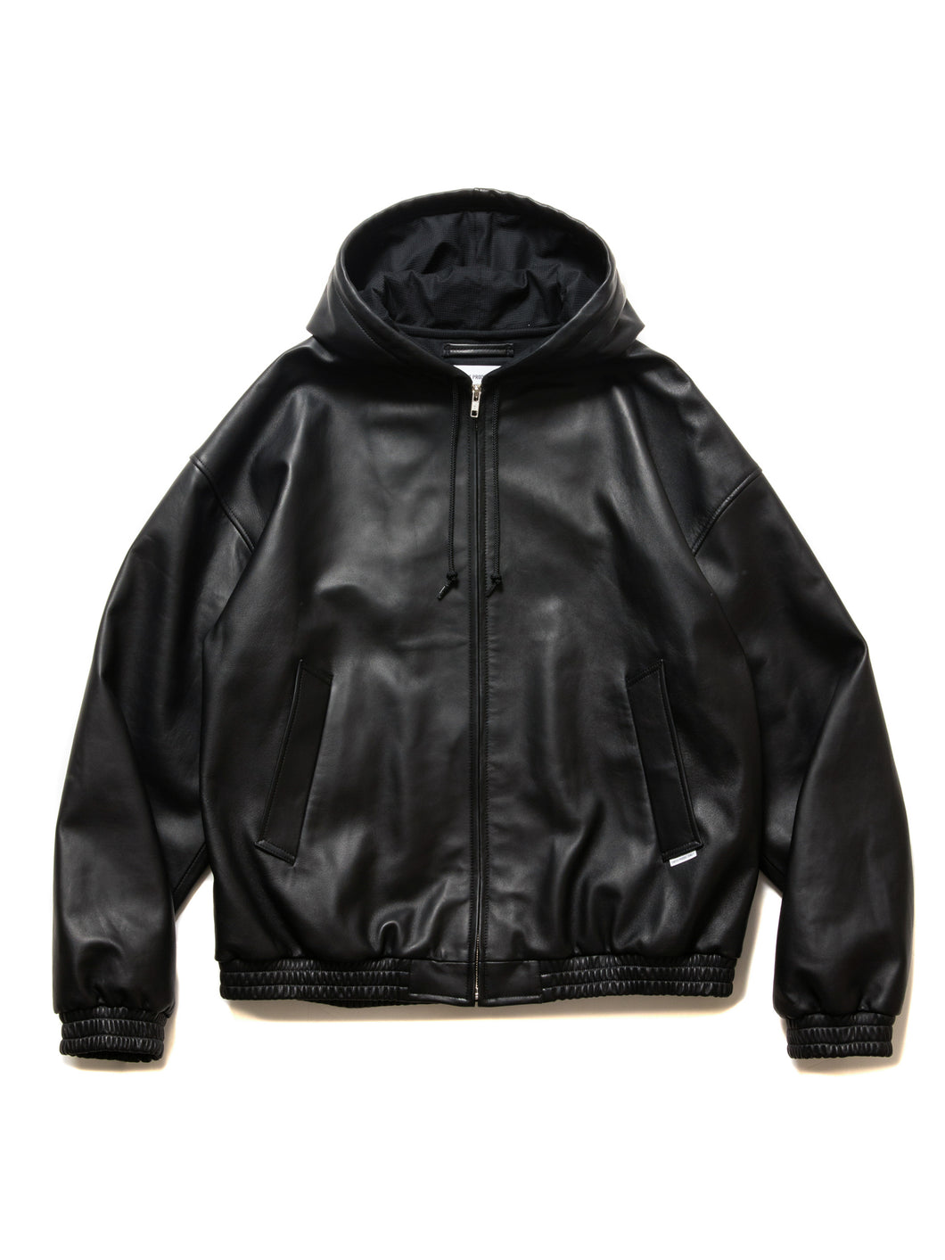 Leather Zip Hoodie
