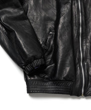 画像をギャラリービューアに読み込む, LEATHER TRACK JACKET (x blackmeans)

