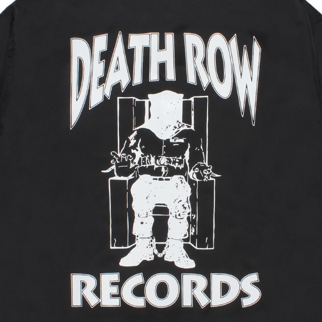【希少 DEATH ROW RECORDS】コーチジャケット ブラック XL アップルバム APPLEBUM “デス ロウ レコード” コーチジャケット