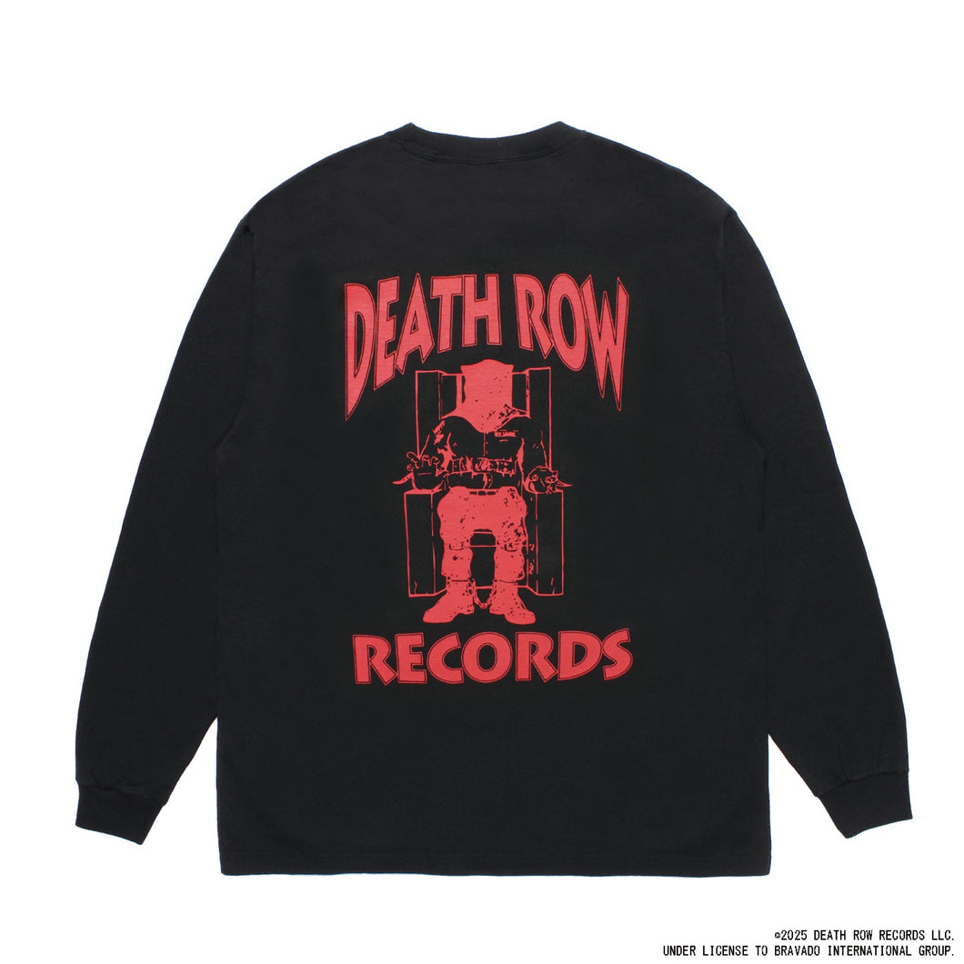 DEATH ROW RECORDS / WASHED HEAVY WEIGHT CREW NECK LONG SLEEVE T-SHIRT