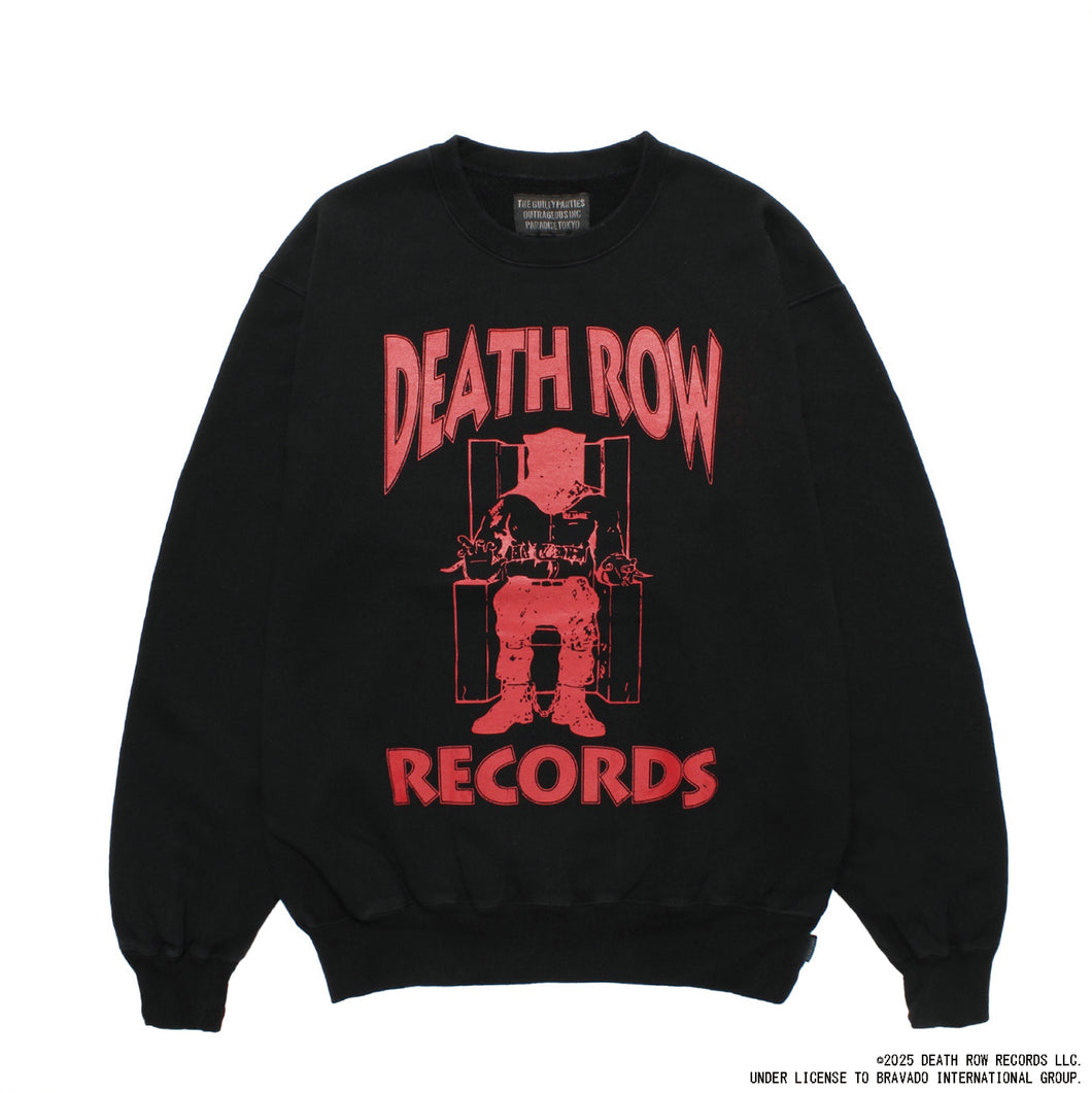 DEATH ROW RECORDS / WASHED MIDDLE WEIGHT CREW NECK SWEAT SHIRT