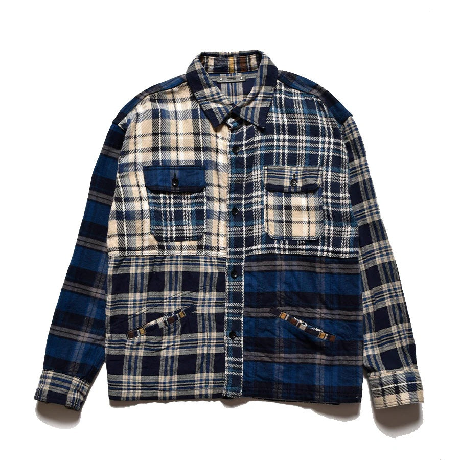 トップス V.Flannel Plaid Crazy Pattern Shirt JKT V.Flannel Plaid Crazy Pattern Shirt JKT – Roots Bonds ONLINE STORE