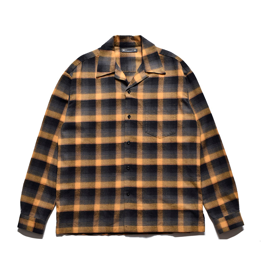 トップス C.R Flow Ombre Check Open Collar L/S SH C.R Flow Ombre Check Open Collar L/S SH  – Roots Bonds