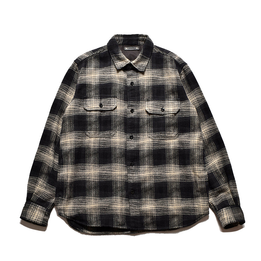 Distortion Ombre Check Flannel Over SH – Roots Bonds ONLINE STORE
