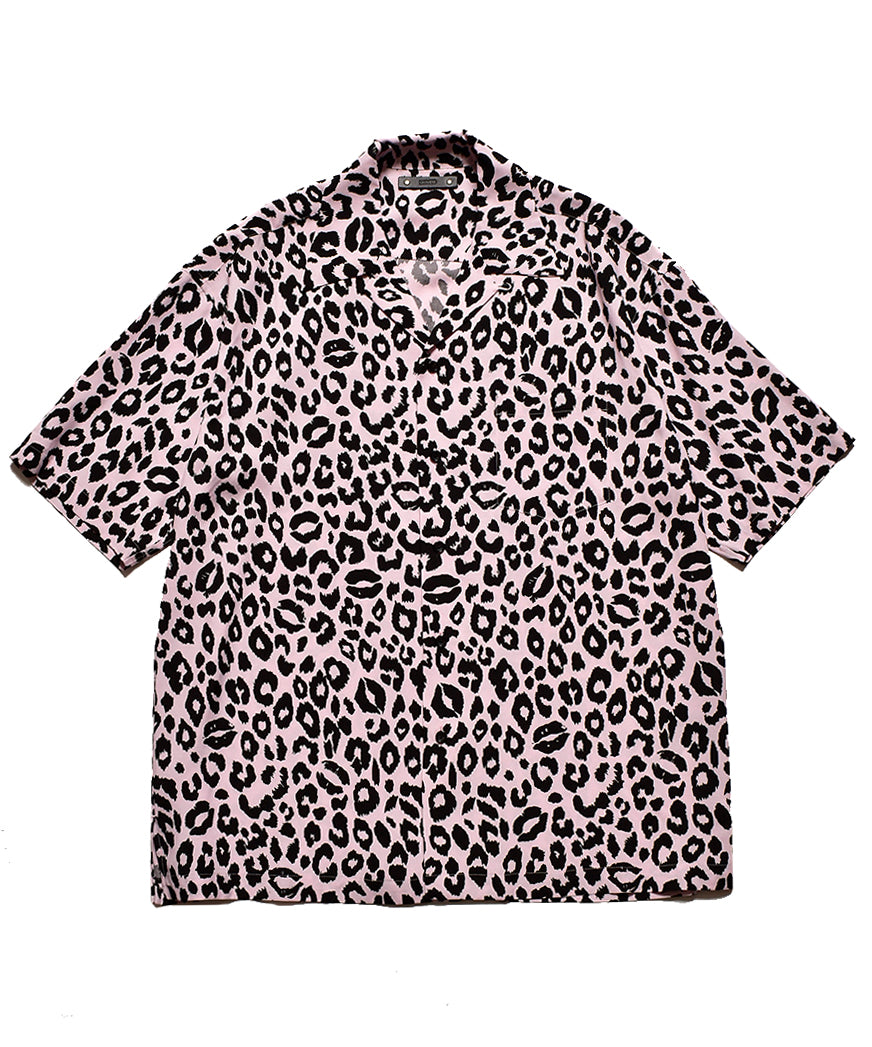 Lips Leopard Print Open Collar SH