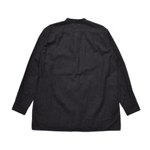 画像をギャラリービューアに読み込む, Linen Cotton Stripe Band collar SH
