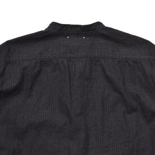 画像をギャラリービューアに読み込む, Linen Cotton Stripe Band collar SH
