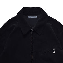 画像をギャラリービューアに読み込む, Black Corduroy Zipup Trucker Jacket
