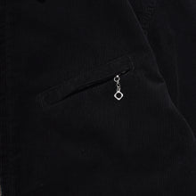 画像をギャラリービューアに読み込む, Black Corduroy Zipup Trucker Jacket
