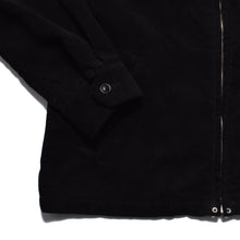 画像をギャラリービューアに読み込む, Black Corduroy Zipup Trucker Jacket
